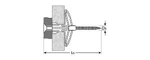 ЗУБР БАБОЧКА, 10 х 50 мм, 100 шт, дюбель для пустотелых конструкций (4-301325)
