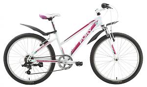 Велосипед FURY Tamiko 24 белый/розовый/голубой