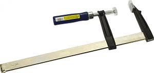 Струбцина DEXX, тип &quot;F&quot;, деревянная ручка, стальная закаленная рейка, 80х300мм 3205-80-300