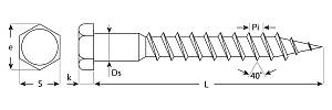 ЗУБР ШДШ, DIN 571, 100 х 12 мм, цинк, 200 шт, шуруп с шестигранной головкой (300450-12-100-200)