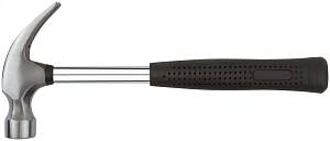 Молоток-гвоздодер, металлическая ручка, резиновая рукоятка 27 мм, 450 гр. KУРС