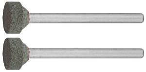 Круг ЗУБР абразивный шлифовальный из карбида кремния на шпильке, P 120, d 10,0x3,2мм, L 45мм, 2шт 35915